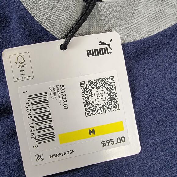 Puma x The Marathon Clothing Mens Long Sleeve Crew Sz M 531222 01 (616) - Picture 8 of 14